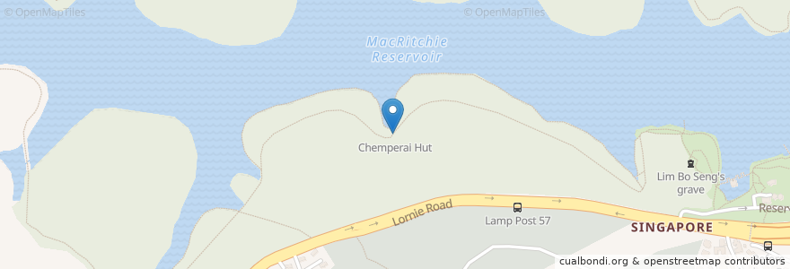 Mapa de ubicacion de Chemperai Hut en Singapore, Central.