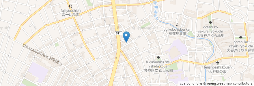 Mapa de ubicacion de デイホームにんじん 荻窪ふれあいの家 en Япония, Токио, Сугинами.