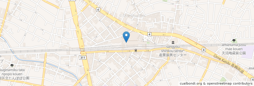 Mapa de ubicacion de スターバックス en 일본, 도쿄도, 杉並区.