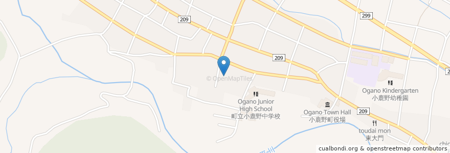 Mapa de ubicacion de 小鹿野町児童館 en Japan, Präfektur Saitama, 秩父郡, 小鹿野町.