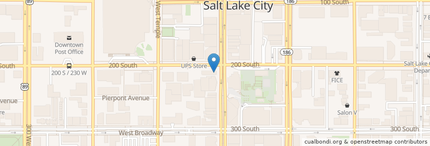 Mapa de ubicacion de Bambara en Amerika Syarikat, Utah, Salt Lake County, Salt Lake City.