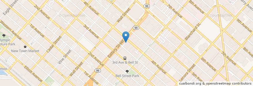 Mapa de ubicacion de Zipcar en Amerika Birleşik Devletleri, Vaşington, King County, Seattle.