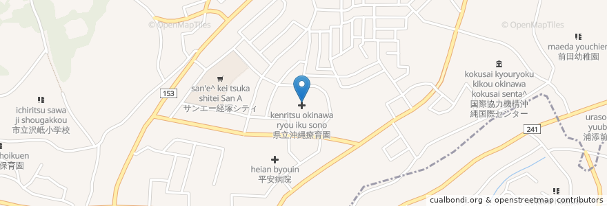 Mapa de ubicacion de 沖縄県立沖縄療育園 en Japan, Präfektur Okinawa, 那覇市.