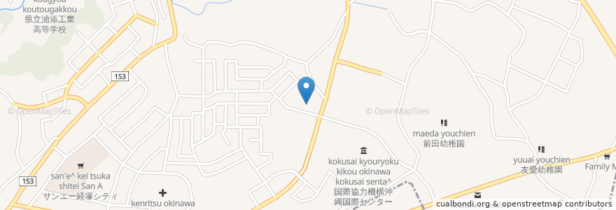 Mapa de ubicacion de 浦添市在宅介護支援センターさんさん en Japonya, 沖縄県.