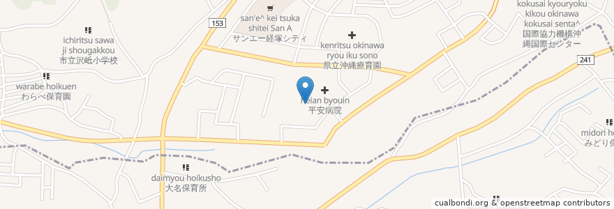 Mapa de ubicacion de 経塚苑 en 일본, 오키나와현, 나하 시.