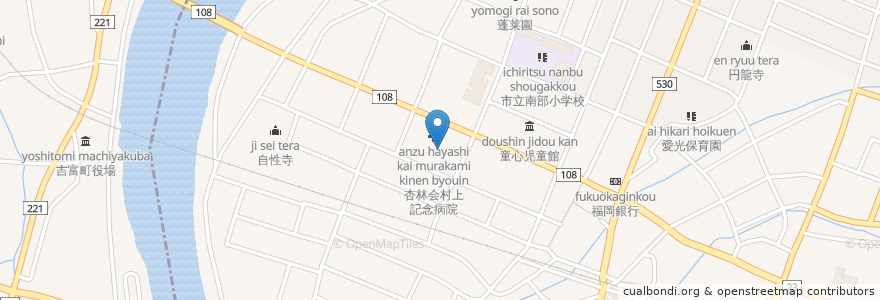 Mapa de ubicacion de 中津市在宅介護支援センターあんず en 日本, 大分県, 中津市.