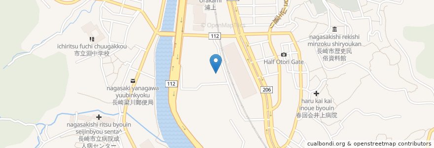 Mapa de ubicacion de さくらんぼ園 en Japón, Prefectura De Nagasaki, 長崎市.