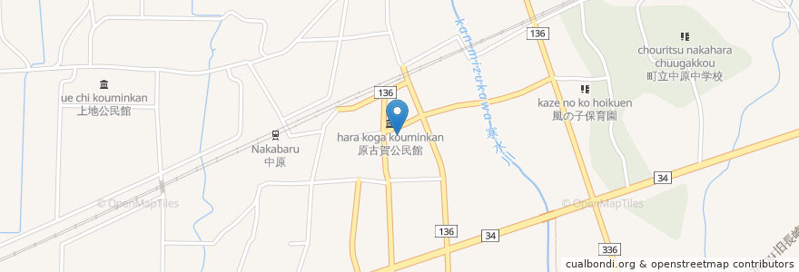 Mapa de ubicacion de 中原町老人福祉センター en 일본, 사가현, 三養基郡, みやき町.