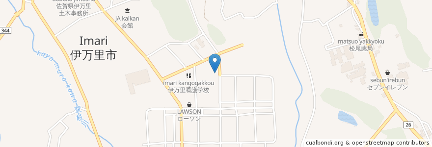 Mapa de ubicacion de 伊万里市立母子生活支援施設 en Jepun, 佐賀県, 伊万里市.
