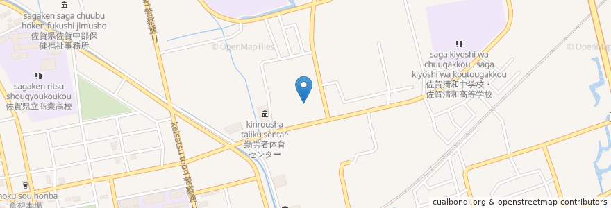 Mapa de ubicacion de 佐賀市基幹型在宅介護支援センター en Jepun, 佐賀県, 佐賀市.