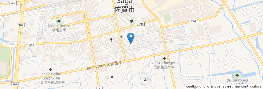 Mapa de ubicacion de 佐賀市立愛敬島児童遊園 en ژاپن, 佐賀県, 佐賀市.