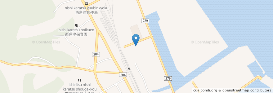 Mapa de ubicacion de 唐津市社会福祉協議会 en 일본, 사가현, 唐津市.