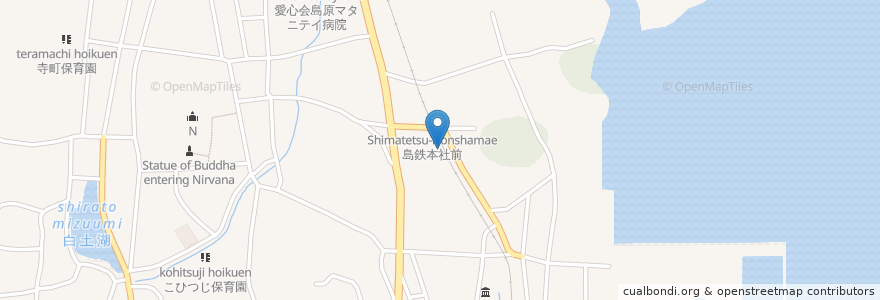 Mapa de ubicacion de 島原市中央児童遊園 en Jepun, 長崎県, 島原市.