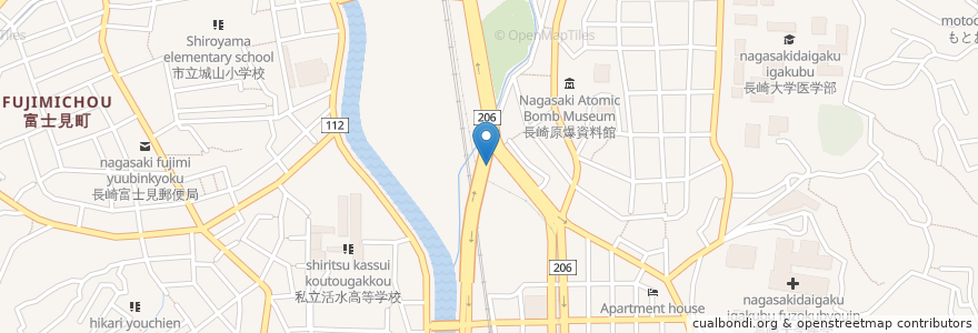 Mapa de ubicacion de 浜口児童遊園 en 日本, 長崎県, 長崎市.