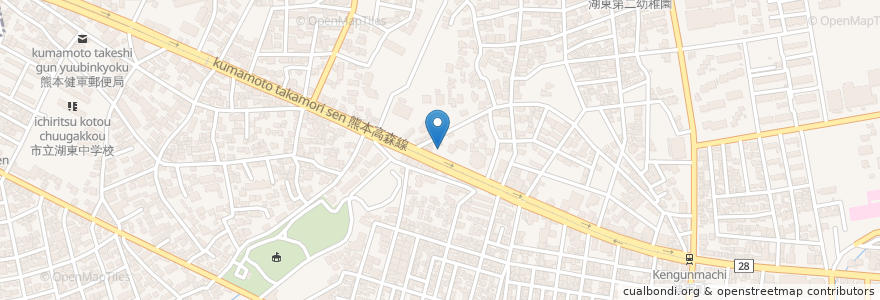 Mapa de ubicacion de 熊本ライトハウスのぞみホーム en ژاپن, 熊本県, 熊本市, 東区.