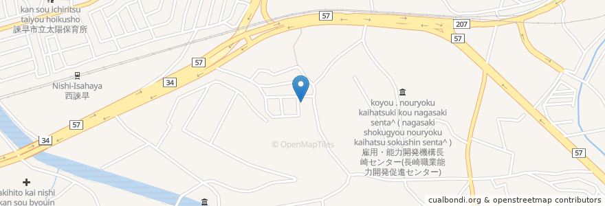 Mapa de ubicacion de 諫早市小船越児童遊園 en Japon, Préfecture De Nagasaki, 諫早市.