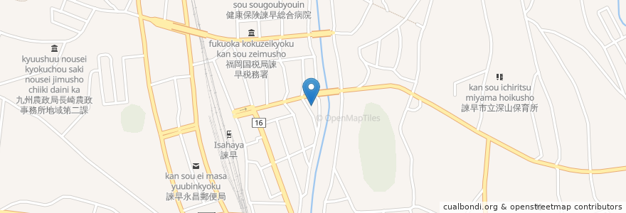 Mapa de ubicacion de 諫早市永昌東児童遊園 en Japón, Prefectura De Nagasaki, 諫早市.