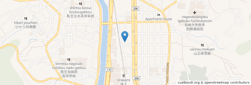 Mapa de ubicacion de 長崎市北部基幹型支援センター en 日本, 长崎县, 长崎市.