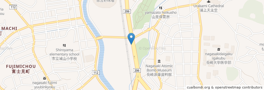 Mapa de ubicacion de 長崎市立松山児童センター en Jepun, 長崎県, 長崎市.