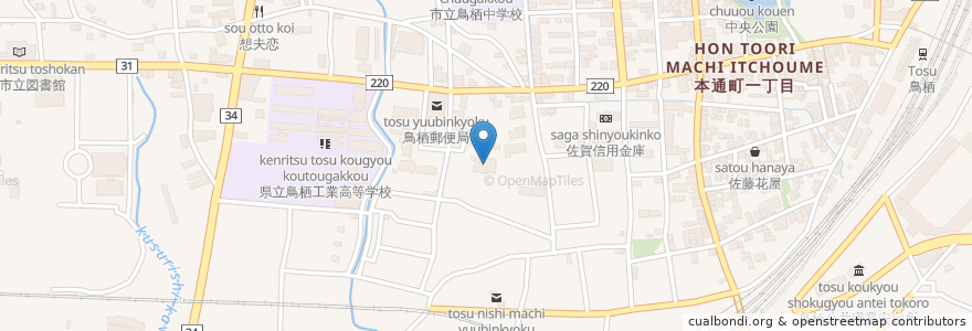 Mapa de ubicacion de 鳥栖市児童センター en 일본, 사가현, 鳥栖市.