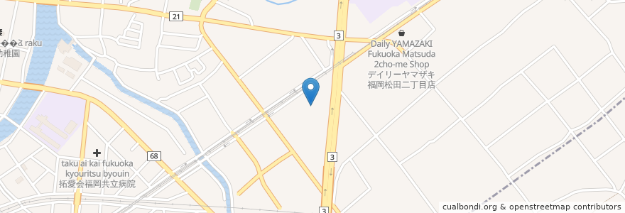 Mapa de ubicacion de サンシャイン en Jepun, 福岡県, 福岡市, 東区.