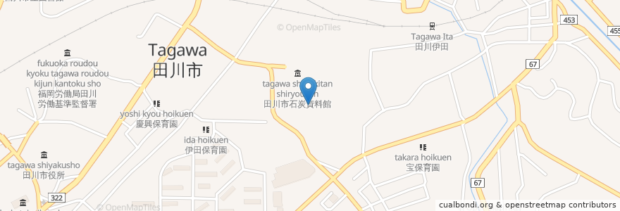 Mapa de ubicacion de スマイルプラザ田川 en Jepun, 福岡県, 田川市.