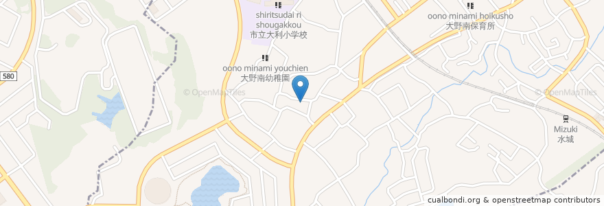 Mapa de ubicacion de 上大利老人憩の家 en ژاپن, 福岡県, 大野城市.