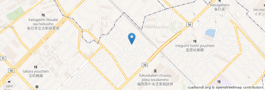 Mapa de ubicacion de 千歳児童遊園 en Japan, 福岡県, 春日市.
