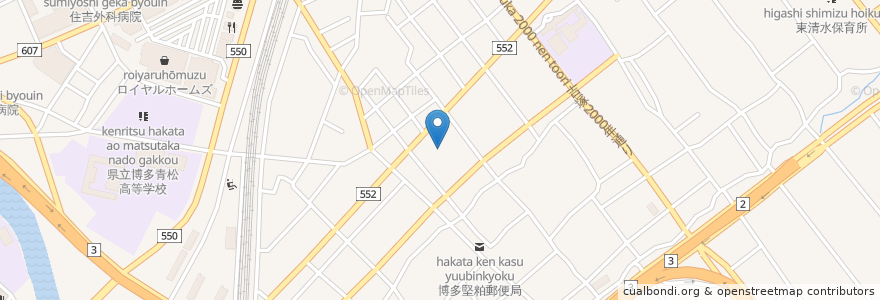 Mapa de ubicacion de 吉塚西公園集会所老人いこいの家 en Japan, Präfektur Fukuoka, 福岡市, 博多区.