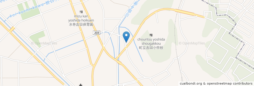 Mapa de ubicacion de 吉田の二児童遊園 en 日本, 福岡県, 遠賀郡, 水巻町.