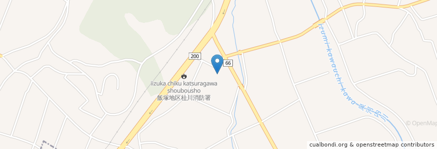 Mapa de ubicacion de 在宅介護支援センターさくら園 en اليابان, محافظة فوكوكا, 嘉穂郡, 桂川町.