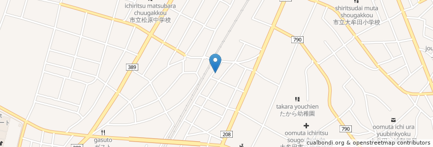 Mapa de ubicacion de 大牟田医師会在宅介護支援センター en Japan, 福岡県, 大牟田市.