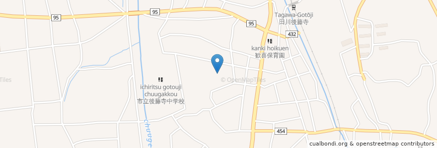 Mapa de ubicacion de 大黒町児童遊園 en 日本, 福岡県, 田川市.