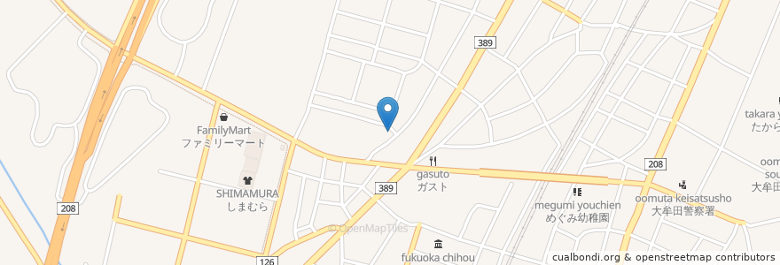 Mapa de ubicacion de 小浜児童遊園 en Jepun, 福岡県, 大牟田市.