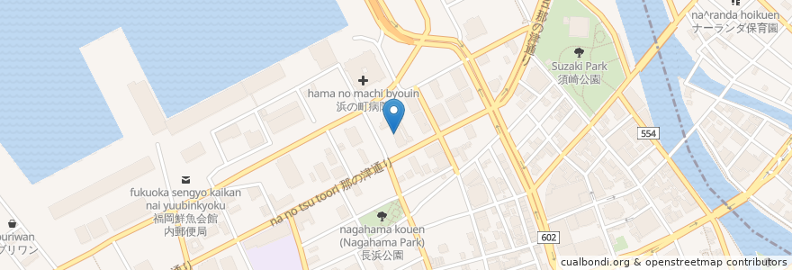 Mapa de ubicacion de 心身障害福祉センター en Giappone, Prefettura Di Fukuoka, 福岡市, 中央区.