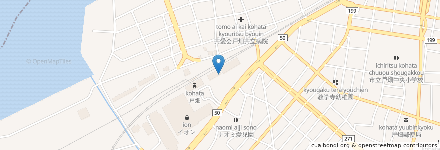 Mapa de ubicacion de 母子福祉センター en Япония, Фукуока, 北九州市, 戸畑区.