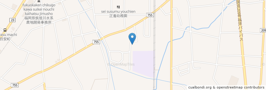 Mapa de ubicacion de 津福老人憩いの家 en Japão, 福岡県, 久留米市.