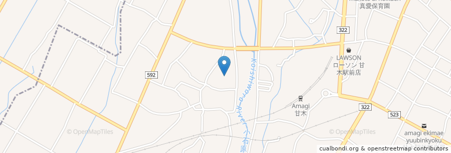Mapa de ubicacion de 牛木老人憩の家(牛木温泉ゆの星憩いの家) en 日本, 福岡県, 朝倉市.