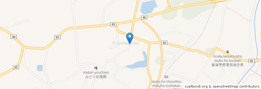 Mapa de ubicacion de 筑穂町健康福祉総合センター en Giappone, Prefettura Di Fukuoka, 飯塚市.