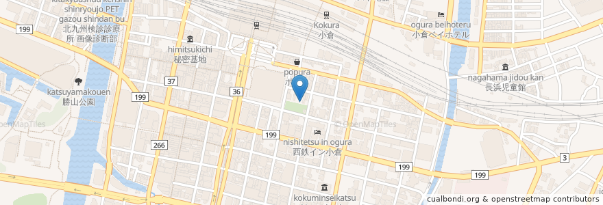 Mapa de ubicacion de 米町年長者いこいの家 en Japon, Préfecture De Fukuoka, 北九州市, 小倉北区.