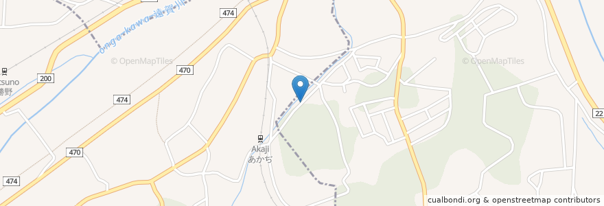 Mapa de ubicacion de 赤地子ども広場 en Japonya, 福岡県, 鞍手郡, 小竹町.
