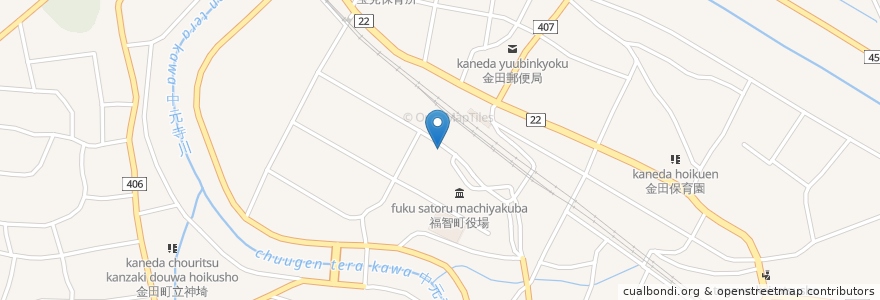 Mapa de ubicacion de 金田町在宅介護支援センター(基幹型) en Japon, Préfecture De Fukuoka, 田川郡, 福智町.