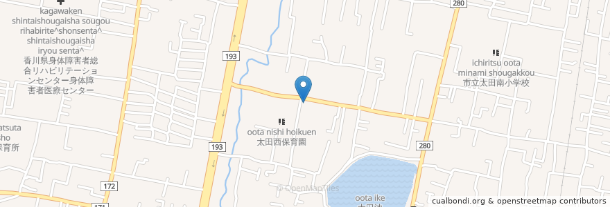 Mapa de ubicacion de おりいぶ荘介護支援センター en ژاپن, 香川県, 高松市.