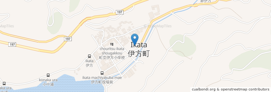 Mapa de ubicacion de つわぶき荘 en 日本, 愛媛県, 西宇和郡, 伊方町.