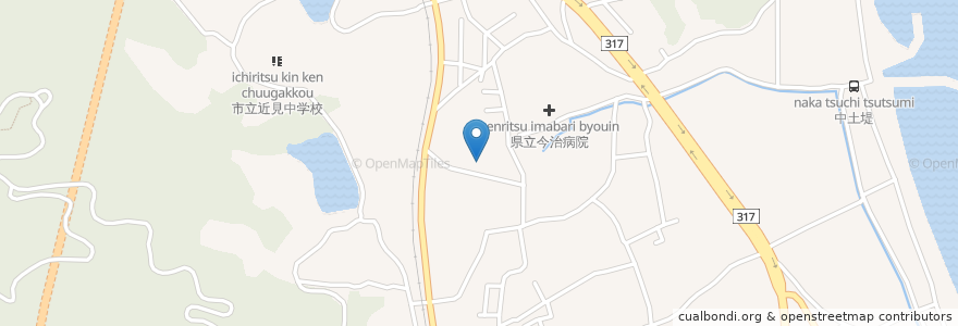 Mapa de ubicacion de ひよこ園 en 日本, 愛媛県, 今治市.