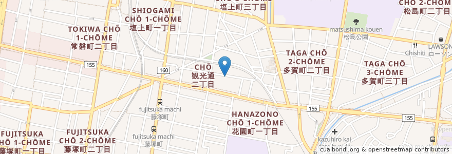 Mapa de ubicacion de コスモス園 en Japonya, 香川県, 高松市.