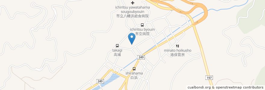 Mapa de ubicacion de ジョイフル・ケア en Japón, Prefectura De Ehime, 八幡浜市.