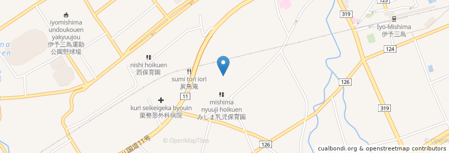 Mapa de ubicacion de 伊予三島市老人介護支援センターすいは en ژاپن, 愛媛県, 四国中央市.