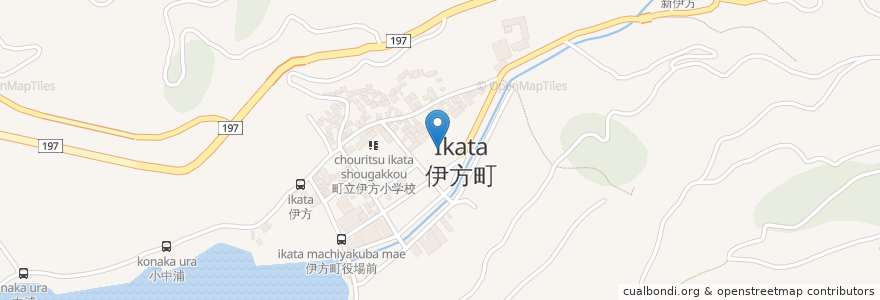 Mapa de ubicacion de 伊方町在宅介護支援センター en 日本, 愛媛県, 西宇和郡, 伊方町.