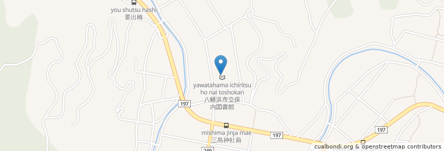 Mapa de ubicacion de 保内町在宅介護支援センター en اليابان, 愛媛県, 八幡浜市.